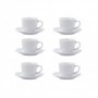 TAZAS CAFE 9 CL  PLATO PORCELANA NEW RENOVA SET 6