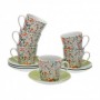 TAZAS TE  PLATO FLOWERS JUEGO 6