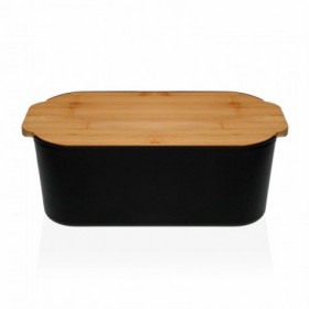 PANERA PLASTICO  TABLA CORTAR BAMBU NEGRA