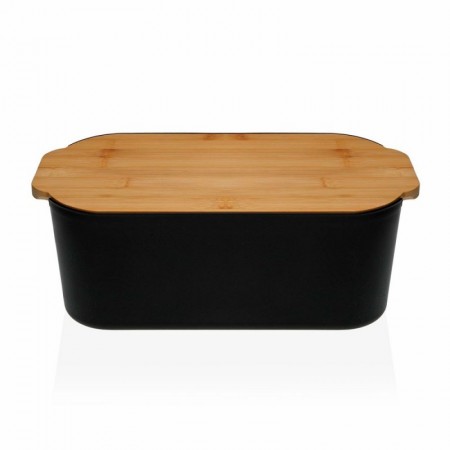 PANERA PLASTICO  TABLA CORTAR BAMBU NEGRA