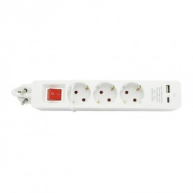BASE MULTIPLE 3T CON USBAC 3680W BLANCO