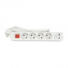 BASE MULTIPLE 4T CON USBAC 3680W BLANCO