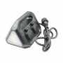 BASE TRIANGULAR 4T SCHUKO 5W LUZ LED C/MANGO