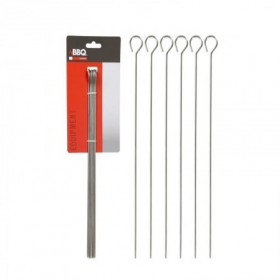 *PINCHOS ACERO INOXIDABLE 35,5 CM BLISTER 6