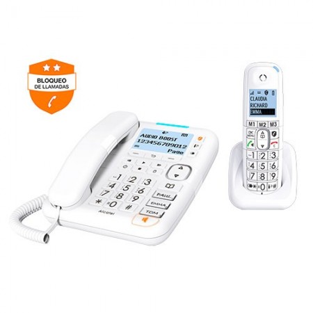 TELEFONO INALAMBRICO BLANCO COMBO ALC.