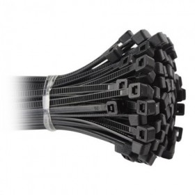 BRIDA DE NYLON 75x750 (100 UND)-NEGRA-