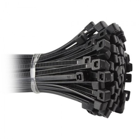 BRIDA DE NYLON 75x750 (100 UND)-NEGRA-