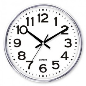 RELOJ DE PARED PLATA TIMEMARK