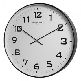 RELOJ PARED 50CM MARCO NEGRO TIMEMARK