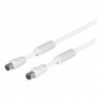 CONEXION ANT. BLANCO FERRITA 9.5MM 1.5M