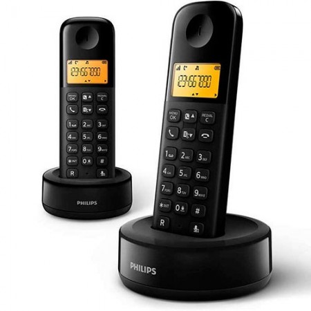 TELEFONO INALAMBRICO DUO NEGRO PHILIPS