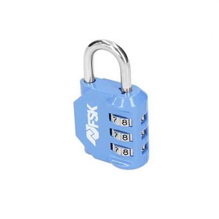 CANDADO COMBINACIÓN 3 DÍGITOS AZUL