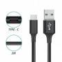 CONEXION USB A TIPO C NYLON 2.4A 2M