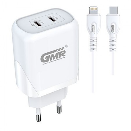 CARGADOR USB X2 TIPO C PD 40W LIGHTBING