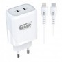 CARGADOR USB X2 TIPO C PD 40W LIGHTBING