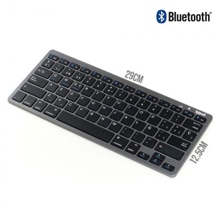 TECLADO BLUETOOTH PC SLIM TKL-BT NEGRO