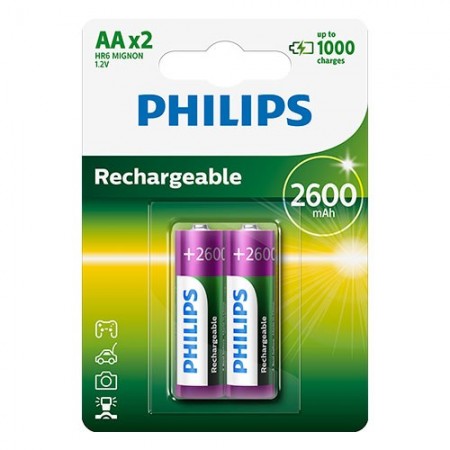 BATERIA R6 NI-MH 2.600MAH BLISTER X2 PHI