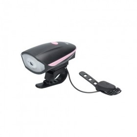 LINTERNA BICICLETA CON BOCINA ROSA TME
