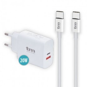 CARGADOR PD 20W MAS CABLE USB C A USB C