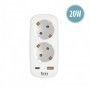 CARGADOR 2 SCHUKO MAS USB AC PD 20W TME