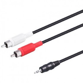 CONEXION AUDIO 3,5 ST. A 2 RCA M 5M