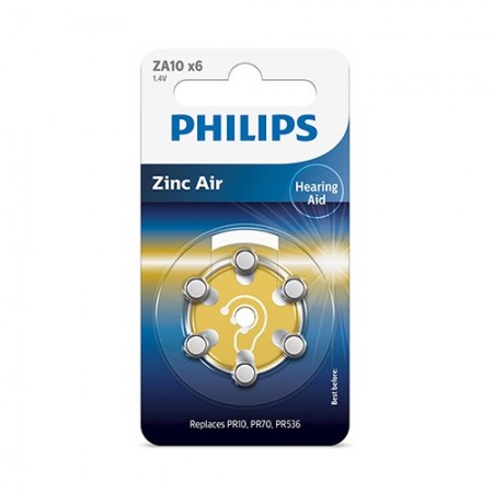 PILA ZINC AIRE BLISTER 6UDS. PHILIPS