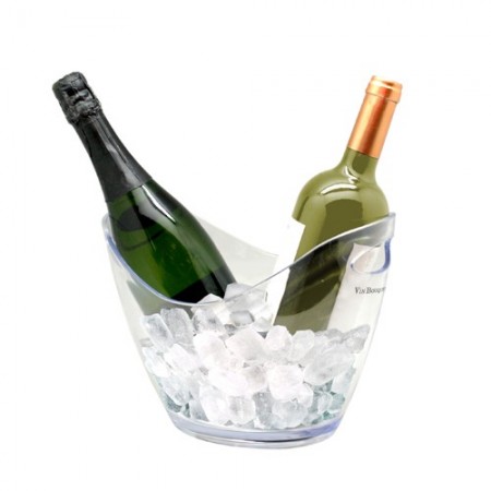 CUBITERA TRANSPARENTE 2 BOTELLAS