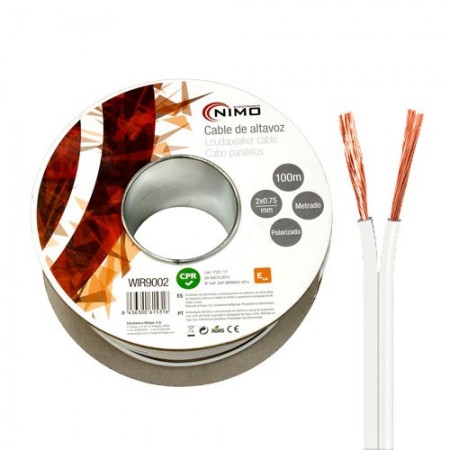 CABLE ALTAVOZ 2X0.75MM 100M BLANCO