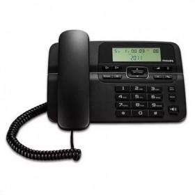 TELEFONO FIJO SOBREMESA NEGRO PHILIPS