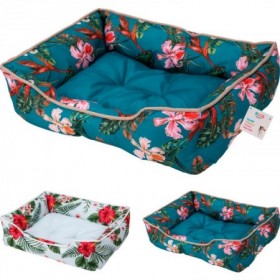 CAMA MASCOTAS FLORES 50x40x15 CM SURTIDA