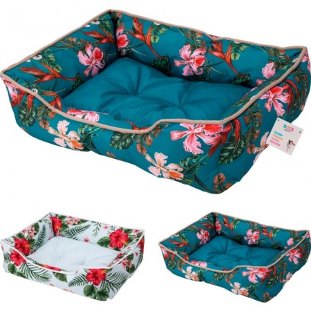 CAMA MASCOTAS FLORES 50x40x15 CM SURTIDA