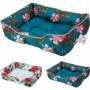 CAMA MASCOTAS FLORES 50x40x15 CM SURTIDA