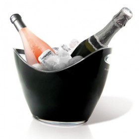 CUBITERA NEGRA PARA 2 BOTELLAS