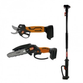 KIT TIJERA  MOTOSIERRA  PERTIGA 2 BAT. 21V 2A