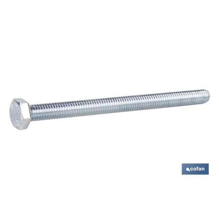 Tornillo con cabeza hexagonal DIN-933 | Rosca total | Clase 8.8 Zincado ! Medidas desde M-4 hasta M-24
