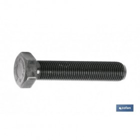 Tornillo con cabeza hexagonal PASO FINO DIN-961 | Rosca total | Clase 8,8 negro | Medidas desde M-8 hasta M-20