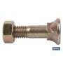Tornillo de arado DIN 608 | Cuello cuadrado | Tuerca hexagonal DIN 934 incluida | Clase 8.8 | Disponible en diferentes medidas