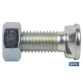 Tornillo de arado con dos prisioneros | Acabado zincado | Clase 8.8 | Disponible en diferentes medidas