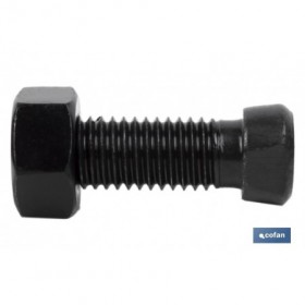 Tornillo de arado de cabeza cónica | Tuerca hexagonal DIN 934 incluida | Clase 12.9 | Disponible en diferentes medidas
