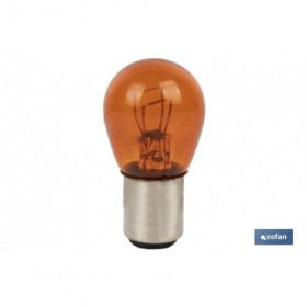 Lámpara de 2 polos centrada de 12 V | Casquillo de tipo BAY15d | Bombilla P21/5W | Varios colores