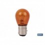 Lámpara de 2 polos descentrada 12 V | Casquillo de tipo BAZ15 | Bombilla P21/5W en color ámbar o naranja