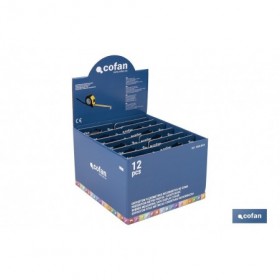 Expositor para flexómetros con protección de goma de Cofan | Incluyen los flexómetros | Varias medidas y capacidades