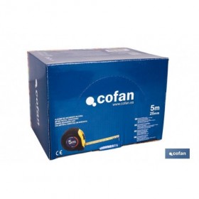 Expositor para flexómetros con protección de goma de Cofan | Incluyen los flexómetros | Varias medidas y capacidades
