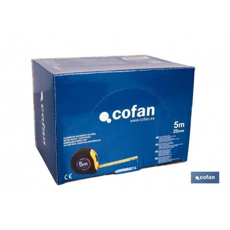 Expositor para flexómetros con protección de goma de Cofan | Incluyen los flexómetros | Varias medidas y capacidades
