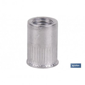 Tuercas Remachables Cilíndricas de Aluminio con Cabeza Reducida | Gran variedad de medidas