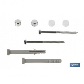 Set de 2 piezas de Taco Largo Inox | Para Sanitario de WC | Medida: Ø 6 x 80 mm de longitud