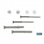 Set de 2 piezas de Taco Largo Inox | Para Sanitario de WC | Medida: Ø 6 x 80 mm de longitud