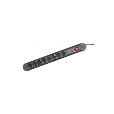 ▷ Base 8 Tomas Con Protección Sobrecargas.Negro. | Ferreidea