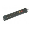 ▷ Base 4 Tomas.Con Protección Sobrecargas.Negra. | Ferreidea