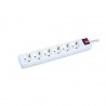 ▷ Base Múltiple 6 Tomas +Interruptor Blanca.1.5Mt | Ferreidea